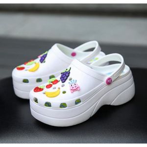 SABOT Sabots à plateforme pour femmes d'été - Marque - Modèle - Blanc - Femme - Chaussures de jardin en plein air