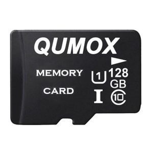 CARTE MÉMOIRE Qumox Carte Micro SD 128Go MicroSDXC Jusqu'à 80 Mo