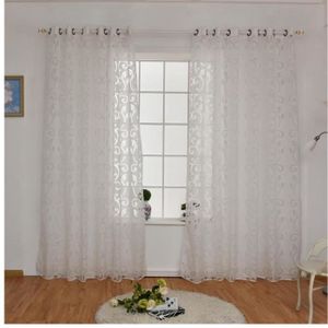 Très joli blanc filet rideau avec franges 250x170cm Décoration de fenêtre 