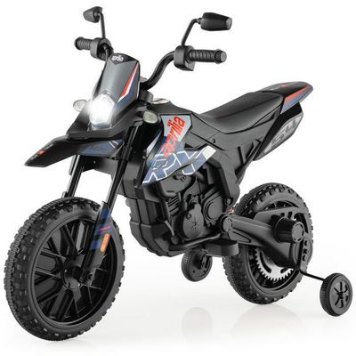 DREAMADE Moto Électrique pour Enfants 3+ Ans Charge Max. 30KG 6V 3km/h avec 3 Roues, Phare et Klaxon, Véhicule Tricycle Rechargeable (Rouge