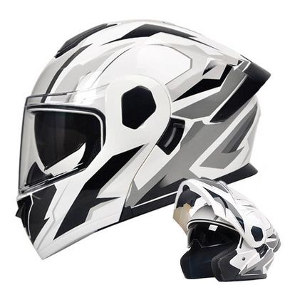 Casque de moto modulable pour hommes et femmes, utilisable en toutes saisons, casque de moto chaud pour l’hiver, casque de sécurité