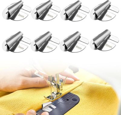 Kit De 6 Pieds-de-biche Pour Ourlet Roulé - 3 Largeurs Et 3 Largeurs étroites, Pour Machine à Coudre Domestique - 6