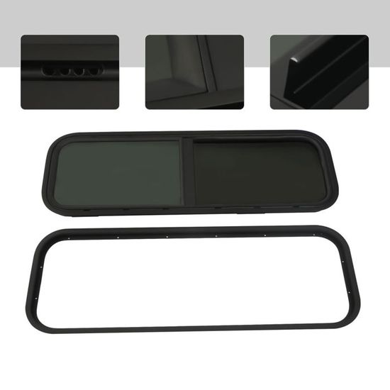 Fenêtre basculante 70 x 40 cm, fenêtre latérale de camping-car avec verre trempé filet anti-insectes intégré pour camping-cars, remorques, pickups ou véhicules modifiés Fenêtre basculante 70 x 40 cm, fenêtre latérale de camping-car avec verre trempé filet anti-insectes intégré pour camping-cars, remorques, pickups ou véhicules modifiés