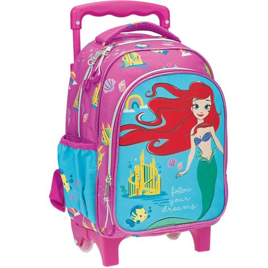 Sac à dos à roulettes Princesse Ariel 31 CM Trolley maternelle ...