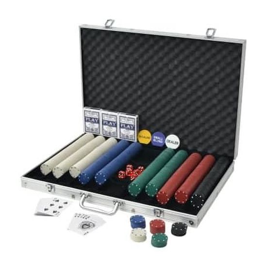 Coffret Poker Jeu de poker avec 1000 jetons Aluminium HB80181 -JIL