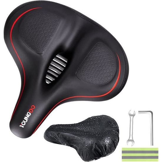 Selle De Vélo BULLSPANN Ergonomique Et Absorbante - 27x14 Cm, Imperméable, Respirante - Pour VTT, Vélo Route, Ville, électrique - 7