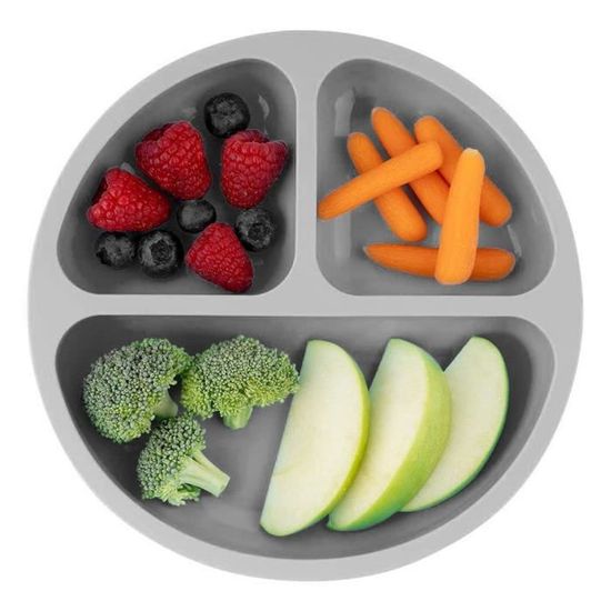 HX08609-Assiette à Ventouse Pour BébéVaisselle Silicone Pour Bébé Sans BPA Pour Lave Vaisselle