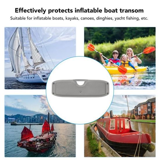 Plaque Tableau Arrière PVC Support Moteur Hors-Bord - Pour Bateau Gonflable, Kayak, Canot