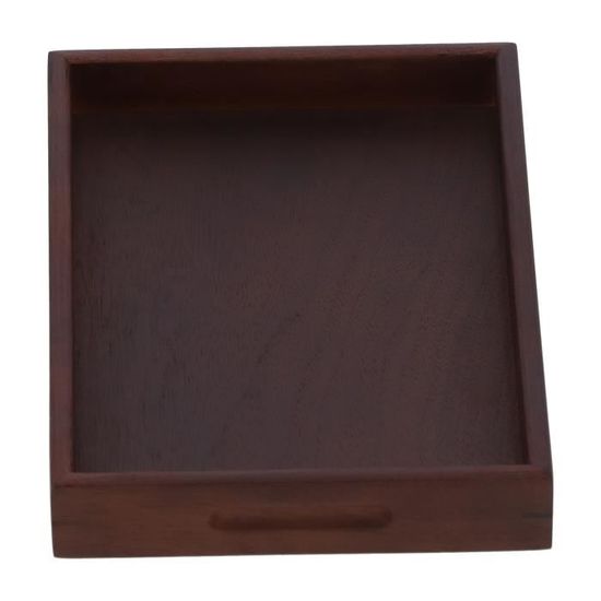 Plateau à Thé En Noyer Massif - Style Chinois Moderne, 26 X 15 X 2 Cm | Pour Cérémonie Du Thé, Décoration Zen, Rangement