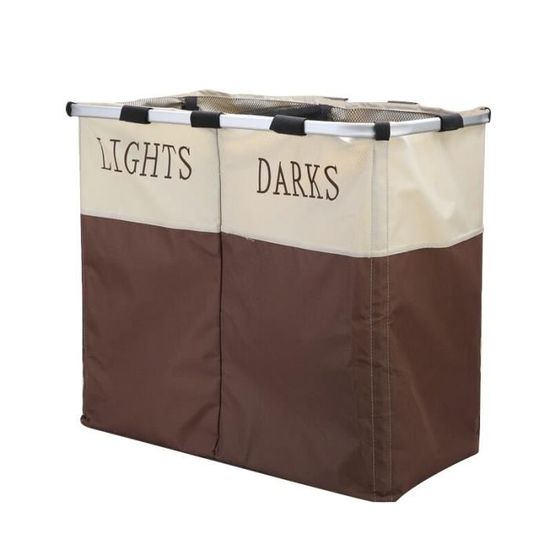 2 Sections Pliable Lavage Lavage Vetements Basket Bin Storage Hamper