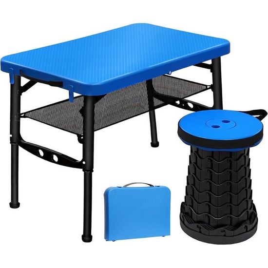 Table De Travail Pliante Portable Acier - Avec Mètre Ruban Et Viseur D'angle