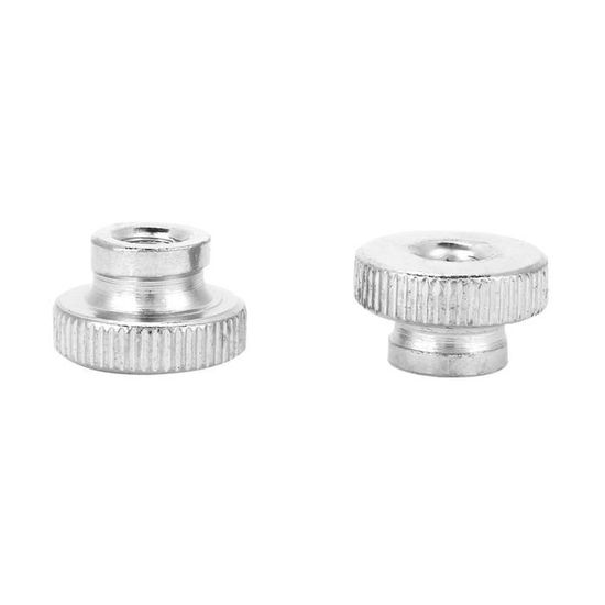 Écrou De Poignée Fileté Pour Rail De Benne/VR - Lot De 2 - Réglable à La Main - Métal Avec Bouton Plastique