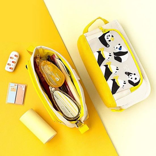 Grande Trousse à Crayons Motif Panda, étanche, Grande Capacité, Avec