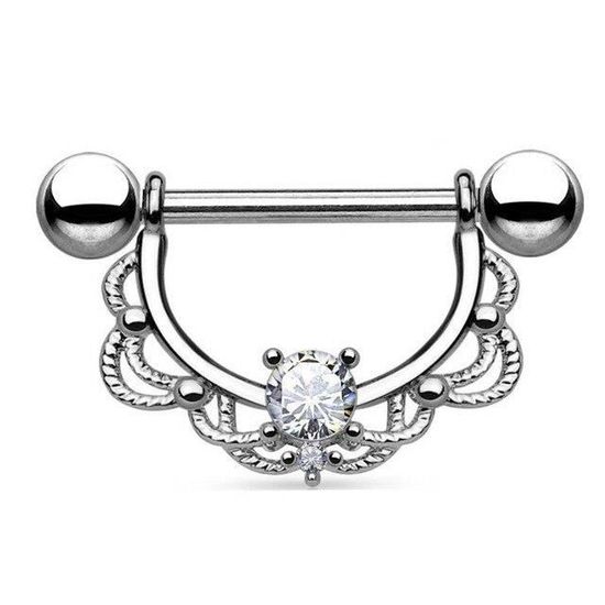 ANNEAU DE PIERCING,1707SRCLBagues Pour Tétons En Zircon, 1 Paire, Nouveau, Bijoux De Corps