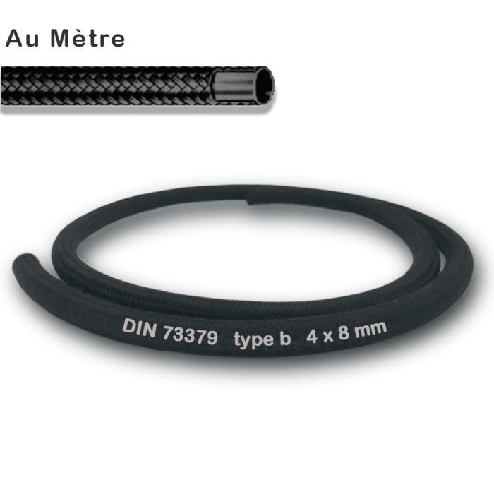 Durite tressée, essence & gasoil, Tuyau de carburant DIN 73379 TYPE B 4 X 8mm (au mètre) - 3RG