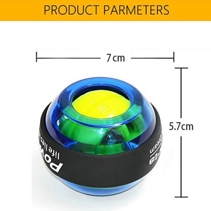 LED poignet balle entraîneur Gyroscope renforcement Gyroscope puissance balle bras exercice Powerball exercice Machine gymnastique F