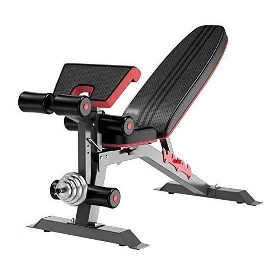 Banc de musculation pliable, Banc de musculation multifonctions réglable 7 positions, 330 lbs Capacité, rabattable à plat / Inclinai