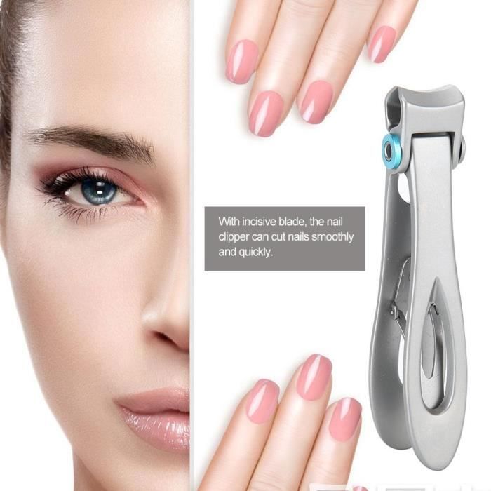 AIZ Coupe-Ongles en Acier Inoxydable Tondeuse Ciseaux à Ongles Outil de Manucure Pédicure(argent )