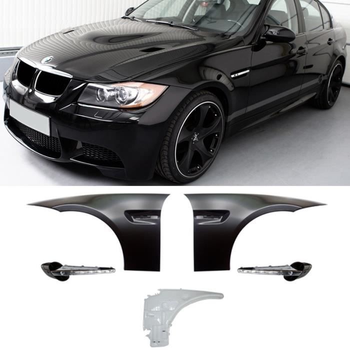 2 AILE M3 + CLIGNOTANTS LED POUR BMW SERIE 3 E90 / E91 LOOK M3 + RESERVOIR ESSUIE GLACE