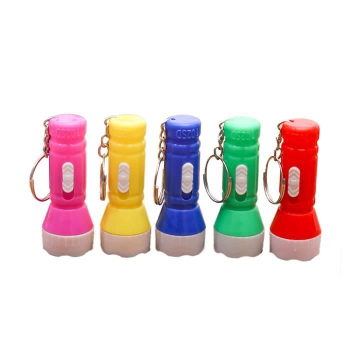 Mini lampe torche LED 24 pièces en plastique, de poche porte-clés durable et lumineuse pratique pour MULTISPORT HEADLAMP