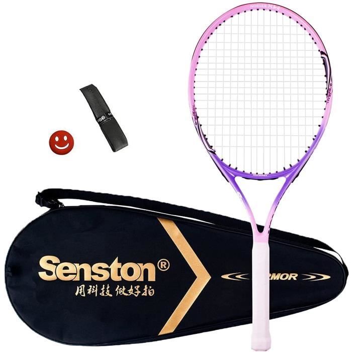 Senston Raquette de Tennis 19-23-25, Raquettes Tennis avec Sac de Tennis Surgrip Amortisseur de Vibrations11