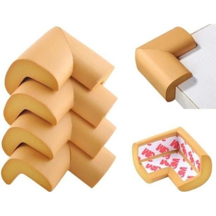 4 X Protège Coins Mousse Table Meuble Angle Protection Bebe Enfant Securité