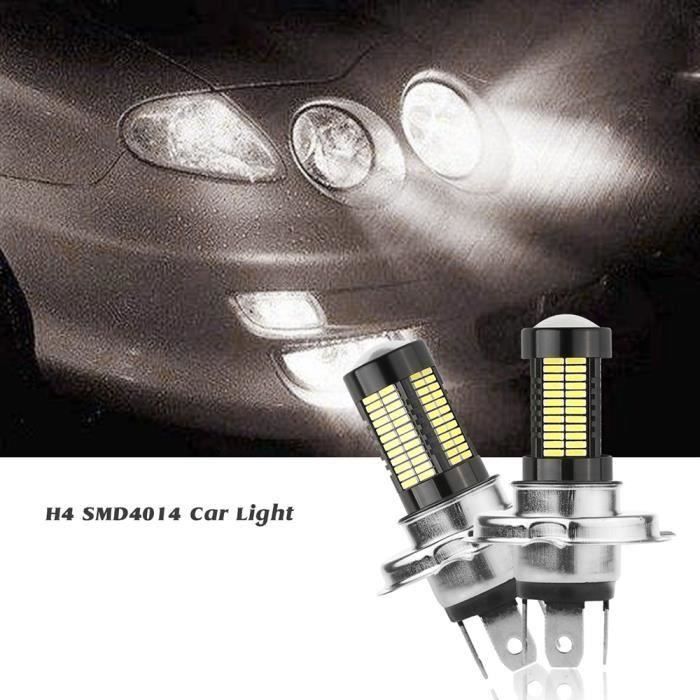 2Pcs Ampoule LED de Phare H4 40W Phare de voiture Éclairage de la voiture 10000LM 6500K a722