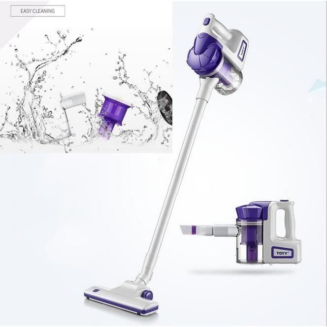 Aspirateur Balai et À Main Sans Sac À Faible Bruit Léger Portable 4 Accessoires Inclus
