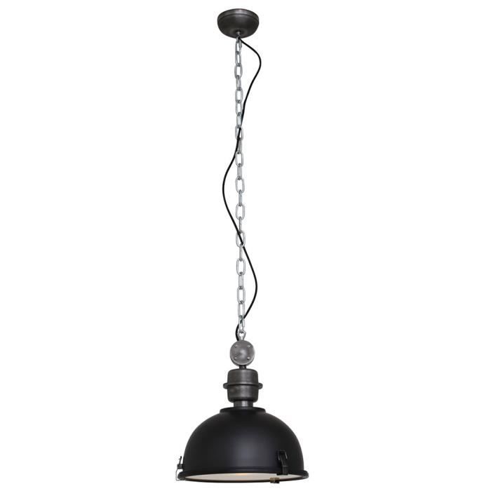 Suspension vintage au look industriel, noir, BIKKEL XXL