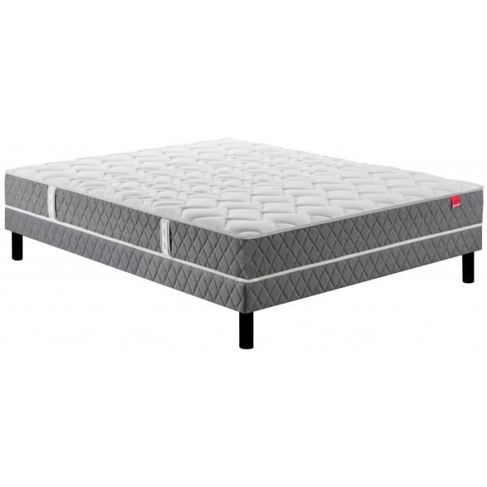 Ensemble Epeda TENDANCE + Sommier Confort Ferme + Pieds 160x200 Ressorts
