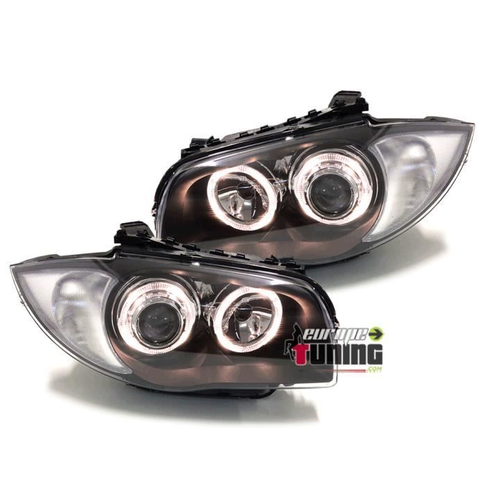 PHARES ANGEL EYES NOIRS BMW SERIE 1 E81 / E82 / E87 / E88 (00822)