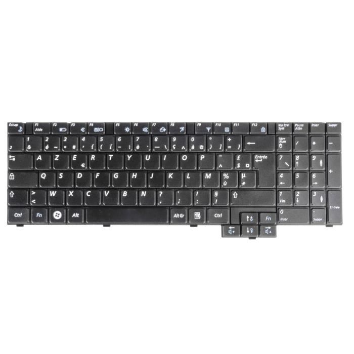 GC® Clavier pour Samsung R519 R540 R610 R525 RV510 R620 NP-R540 P580 E452 NP-R530 P530 R719 Ordinateur (Dispositions FR AZERTY)