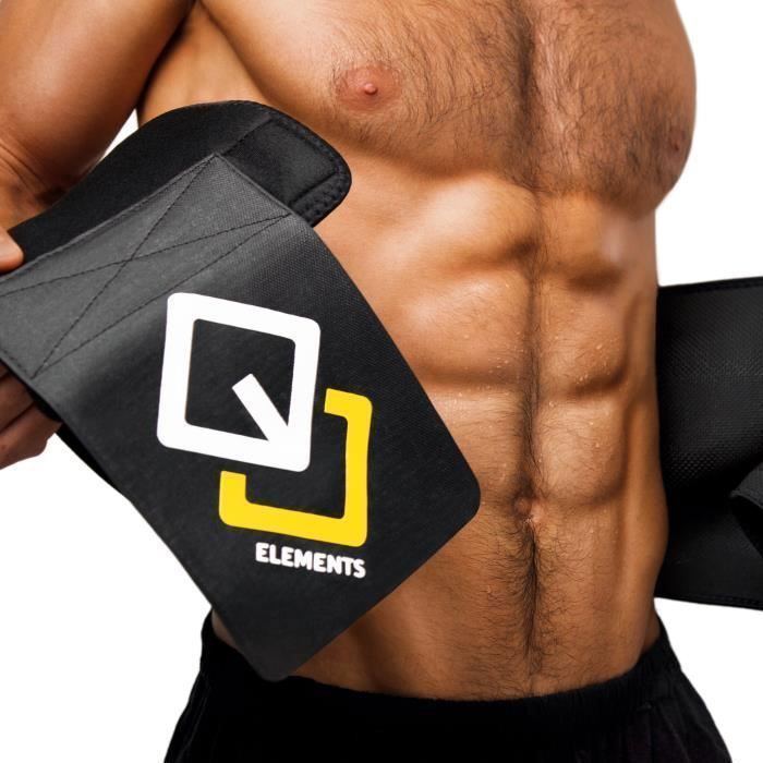 Ceinture Abdominale de Sudation Amincissante avec Soutien Lombaire - Homme & Femme - Inclus: Housse + Guide de remise en forme