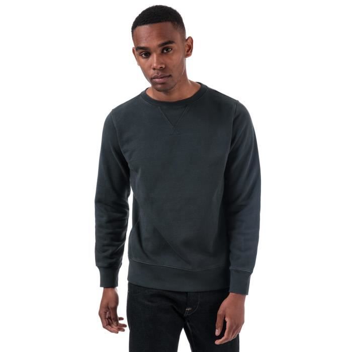 Replay Sweatshirt Compact Coton Bleu Marine Homme