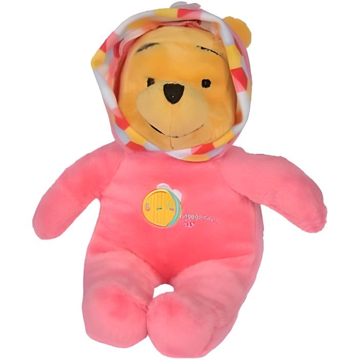 Peluche Winnie En Grenouillere Rose 20 Cm - Pyjama - Doudou Disney
