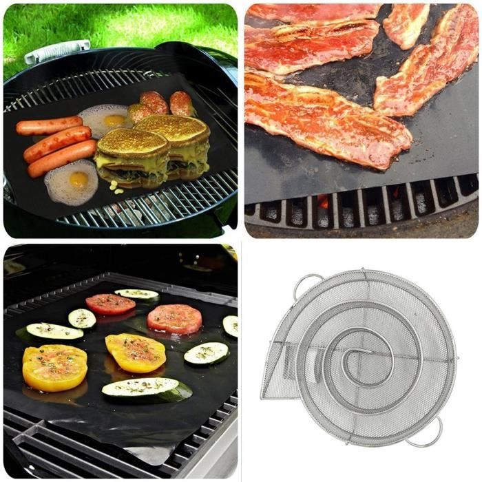 Panier en filet fumé rond en acier inoxydable générateur de fumée froide barbecue grill fumé