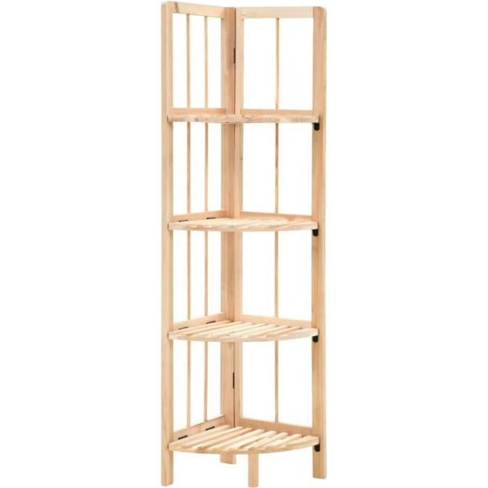 Étagère d'angle Bois de cèdre 27 x 27 x 110 cm