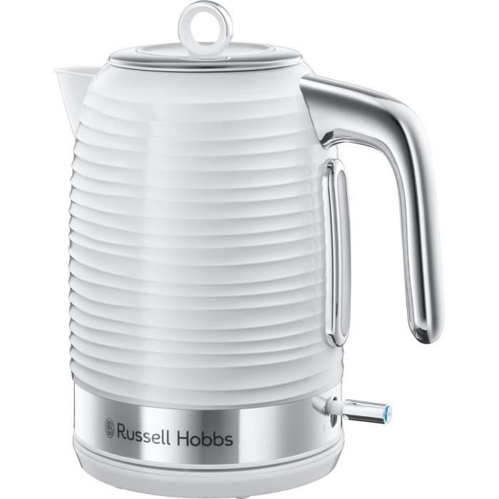 Russell Hobbs 24360-70 Bouilloire 1,7L Inspire, Ebullition Rapide, Niveau Eau Visible, Filtre Anti-Calcaire - Blanc