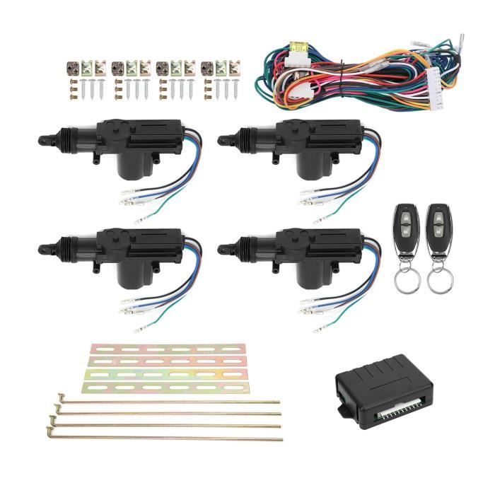 VGEBY Kit central à distance Kit de Verrouillage Central Télécommande Système d'Entrée Sans Clé 12V avec Indicateur LED avec 2