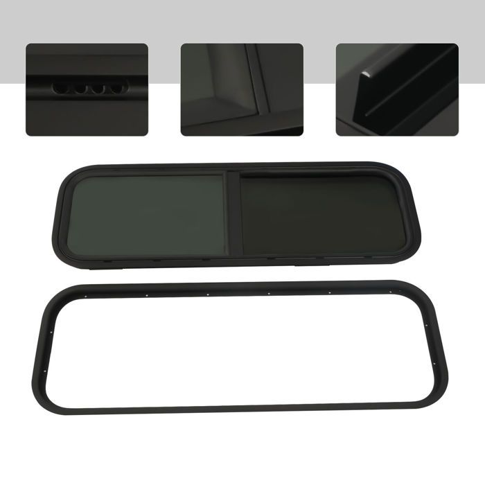 Fenêtres Pour Camping-car 600 X 300 Mm - Fenêtre Latérale Pour Caravane - Teintée - Protection Contre Les Insectes Fenêtre Caravane