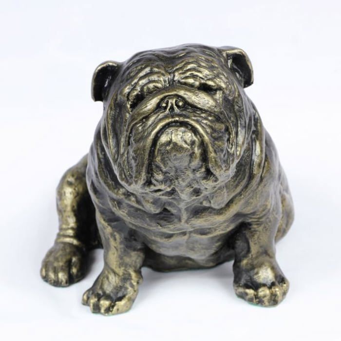 Chien Assis en Résine & Quartz Blanc main image 1