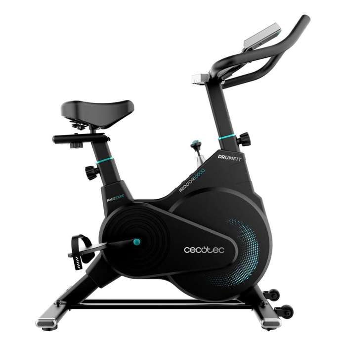 Cecotec Vélo dAppartement dIntérieur Compact DrumFit Indoor 10000 Race. Volant dInertie 10 kg Écran LCD Support dAppareils
