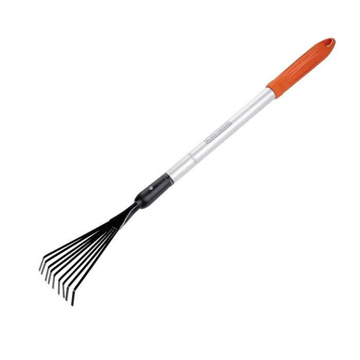 Râteau De Jardin BLACK+DECKER 4 Dents – Longueur 148 Cm, Léger 840 G – Pour Ratisser Et Travailler Le Sol