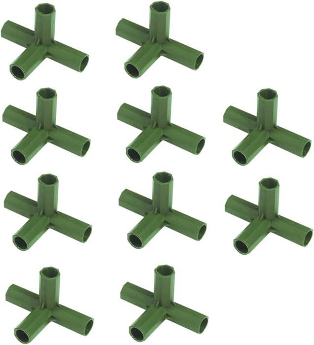 Connecteurs De Construction Pour Serre - Lot De 4 Connecteurs Tuyau Plat 19mm Pour Cadre Jardinage