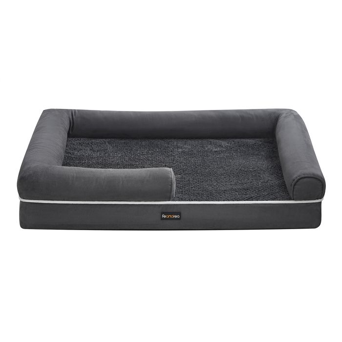 Panier pour Chien Orthopédique Bords Rehaussés Housse Amovible et Lavable 106 x 76 x 18 cm Antidérapant Gris Foncé Panier pour Chien Orthopédique Bords Rehaussés Housse Amovible et Lavable 106 x 76 x 18 cm Antidérapant Gris Foncé