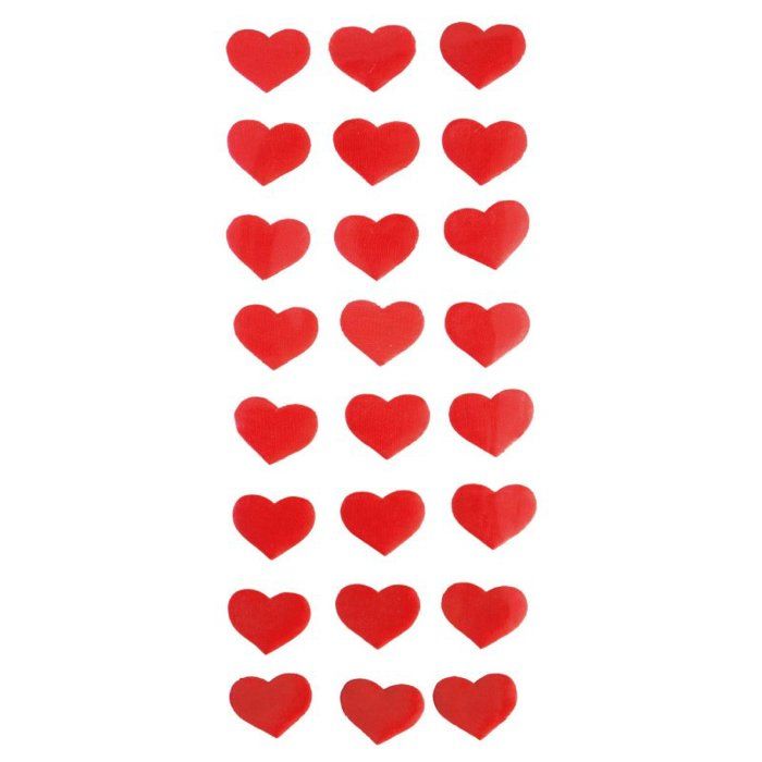 Sticker satin coeur rouge 1,8 x 1,5 cm x 24 pièces - Cdiscount Beaux ...