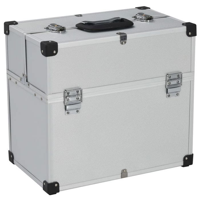 Boîte à outils - vidaXL - Aluminium - 38x225x34 cm - Argenté - Verrouillable Boîte à outils - vidaXL - Aluminium - 38x225x34 cm - Argenté - Verrouillable