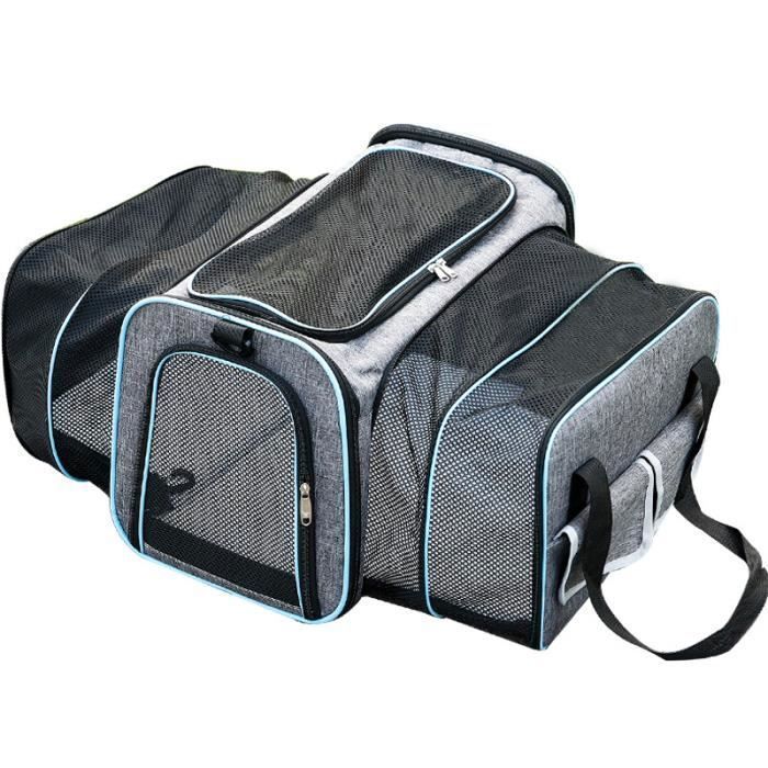 Sac de Transport Extensible pour Chat Chien et Autres Animaux de Compagnie Souple et Pliable avec Tapis en Laine Multicolore SAC