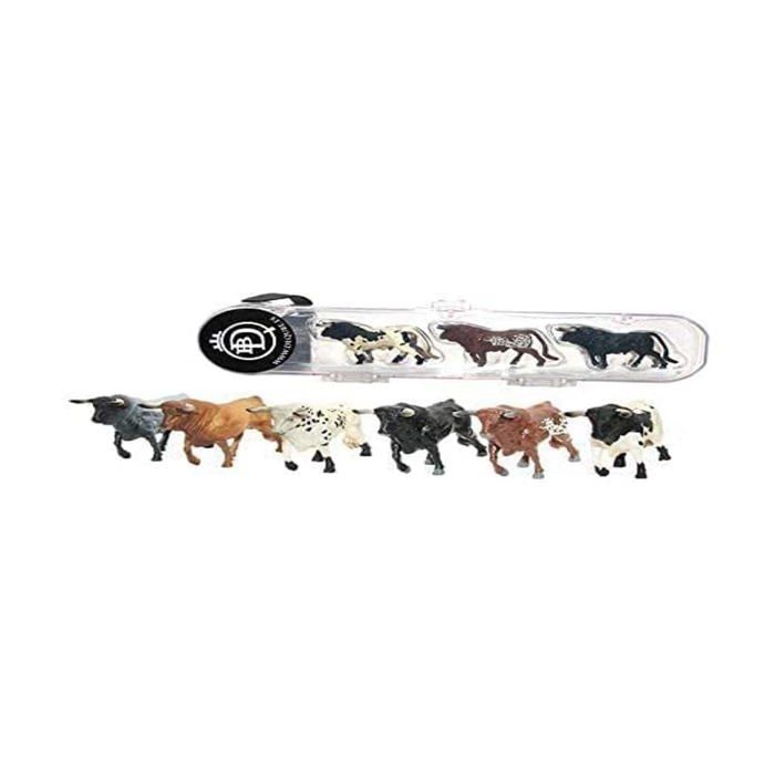 Figurines Miniatures - DQB DeQUBE - Toro Bravo - 6 Taureaux - Plastique - Noir