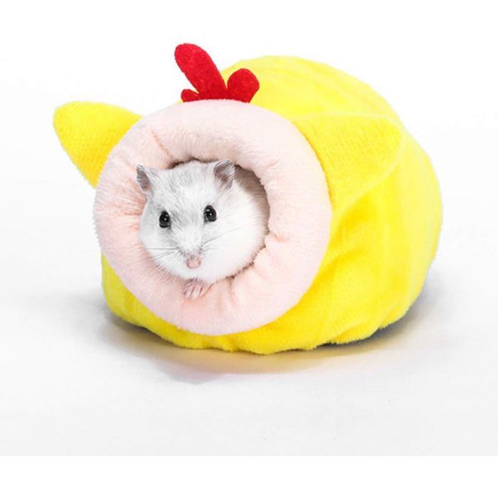 Hamster Petit Nid de Coton Hiver Sommeil Nid Maison Coton Nid De Lapin dhiver Chaud Nid de Couchage en Coton Jaune